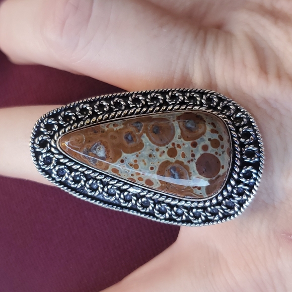 New Asteroid Jasper Silver Ring. - Picture 6 of 11